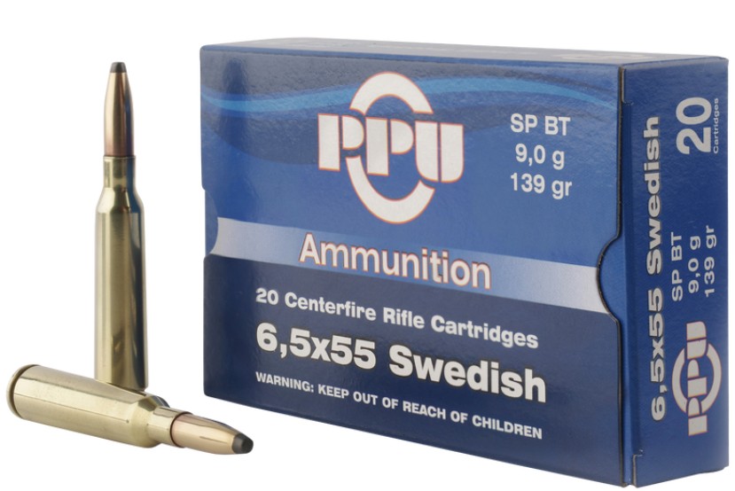 6.5x55 Swedish, 139 Grain, Soft Point Boat Tail, 20/Box