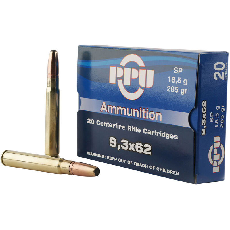 9.3x62mm, 285 Grain, Soft Point, 20/Box