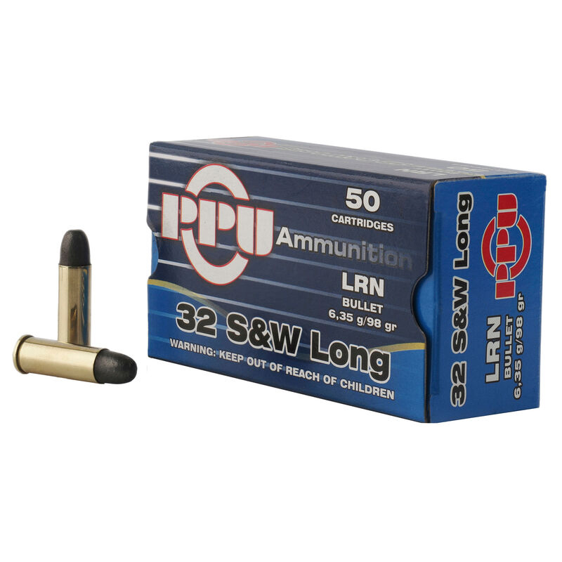 .32 S&W Long, 98 Grain, Lead Round Nose, 50/Box