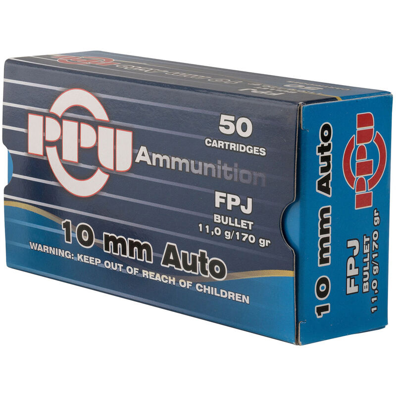 10mm Auto, 170 Grain, Flat Pointed Jacketed, 50/Box