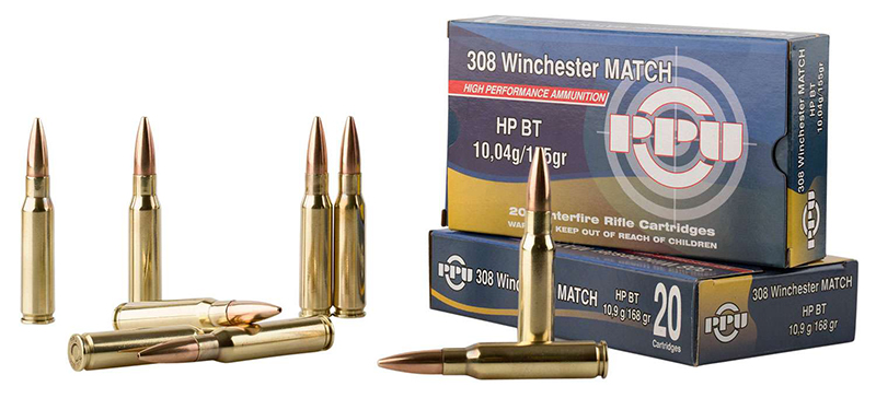 .308 Winchester Match, 168 Grain, Hollow Point Boat Tail, 20/Box