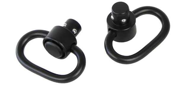 Deluxe QD Push Button Swivel Set, 1.25" Black