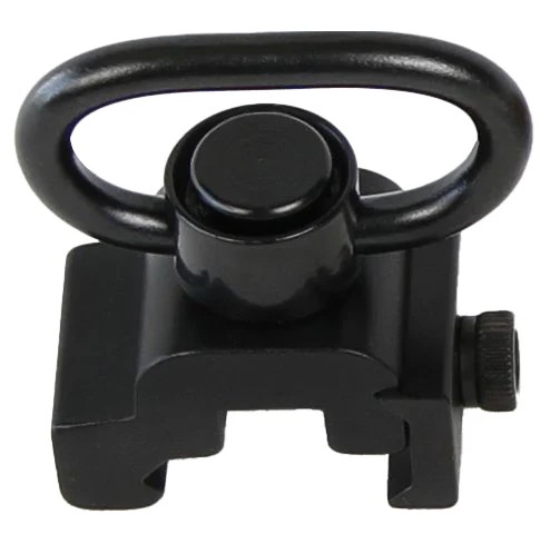 Deluxe QD Rail Mount with Push Button Swivel, 1.25" Black