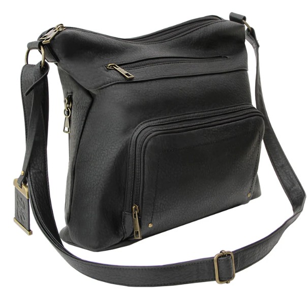 Concealed Carry Purse Cross Body Style with Holster, Black