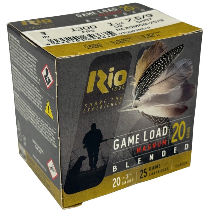 Game Load, 20 Gauge, 3", 1 1/4 oz, Blended, #7.5/9 Shot, 250/Case