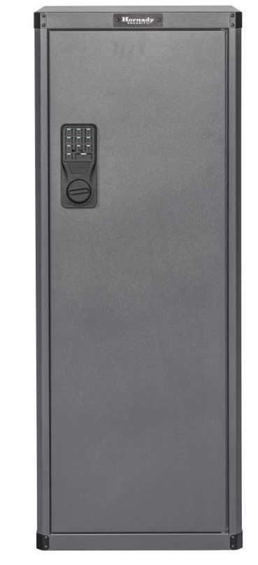 Gun Cabinet w/ Key Lock, Steel, Grey, 18-Gun