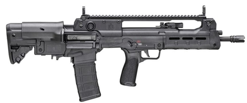Hellion, 5.56 NATO, 16" Threaded Barrel, CTS-103 Red/Green Dot, Flip Up Sights, Sling, Black, (2) 30-rd GEAR UP