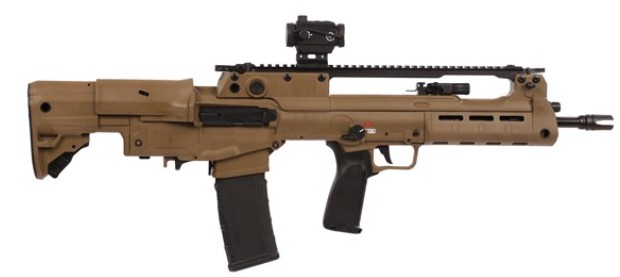 Hellion, 5.56 NATO, 16" Threaded Barrel, CTS-103 Red/Green Dot, Flip Up Sights, Sling, FDE, (2) 30-rd GEAR UP