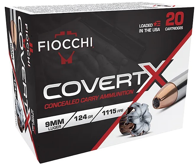Covert X, 9mm Luger, 124 Grain, Jacketed Hollow Point, 20/Box