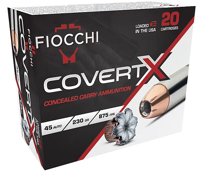 Covert X, .45 ACP, 230 Grain, Jacketed Hollow Point, 20/Box