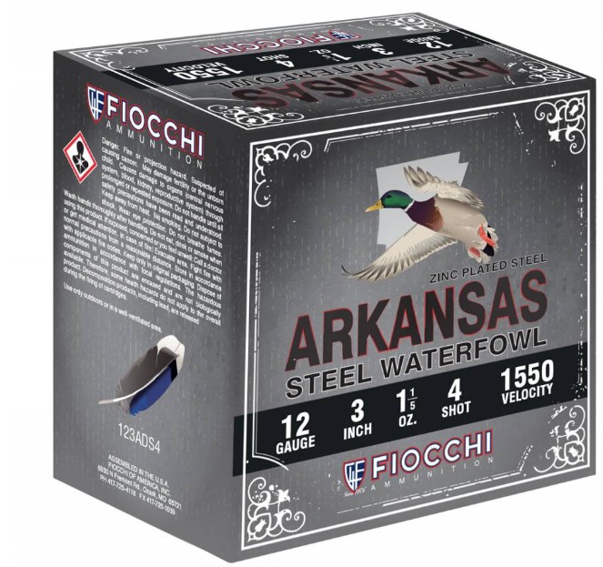 Arkansas Steel Waterfowl, 12 Gauge, 3", 1 1/5oz, #4, 100/Box