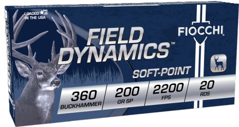 Field Dynamics, .360 Buckhammer, 200 Grain, SP, 20/Box
