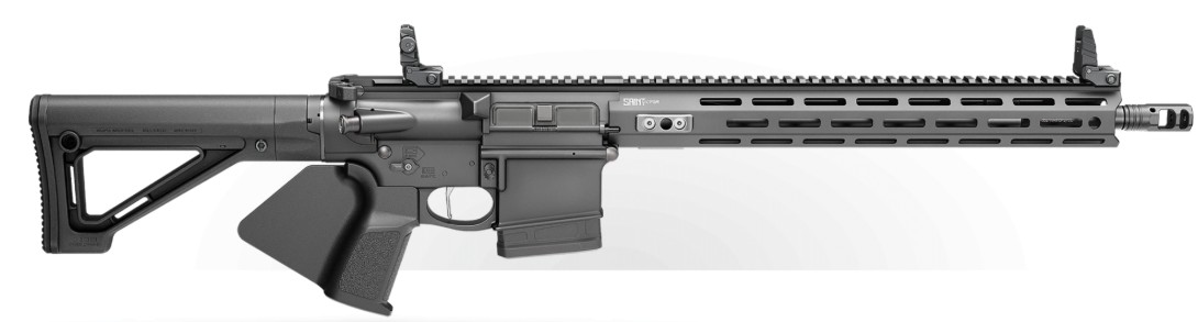Saint Victor, .308 Win, 16" Barrel, M-LOK, Flip Up Sights, Magpul Stock, Black, 10-rd, CA Compliant