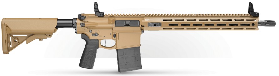 Saint Victor, .308 Win, 16" Barrel, M-LOK, Flip Up Sights, BCM Furniture, Coyote, 20-rd