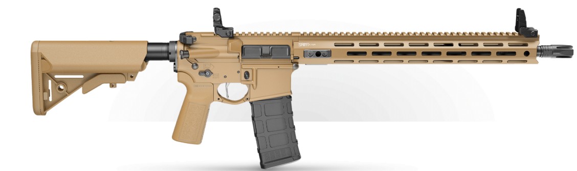 Saint Victor, 5.56x45mm, 16" Barrel, M-LOK, Flip Up Sights, B-5 Furniture, Coyote, 30-rd