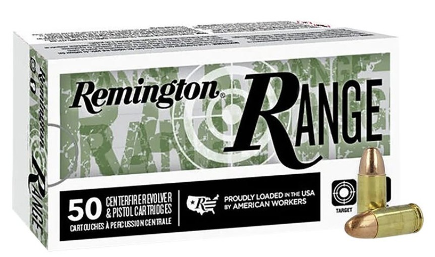 Remington Range, 9mm Luger, 124 Grain, FMJ, 50/Box