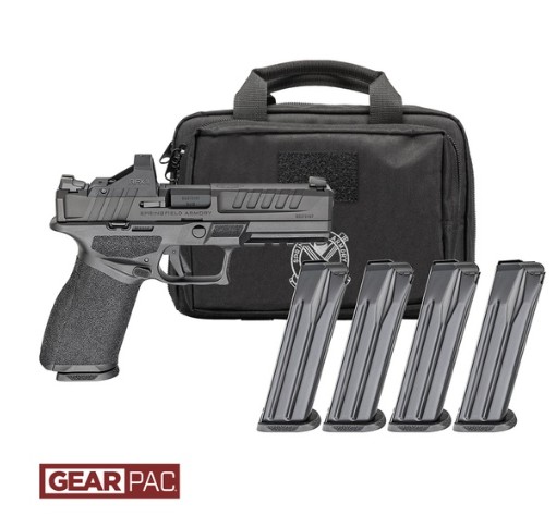 Echelon 4.0C, 9mm, 4" Barrel, OR, Viridian RFX11, Black, Gear Pac, (4) 10-rd, CA Compliant