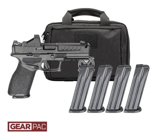 Echelon 4.5F, 9mm, 4.5", Compensated, OR, Viridian RFX11, Black, Gear Pac, (4) 10-rd, CA Compliant