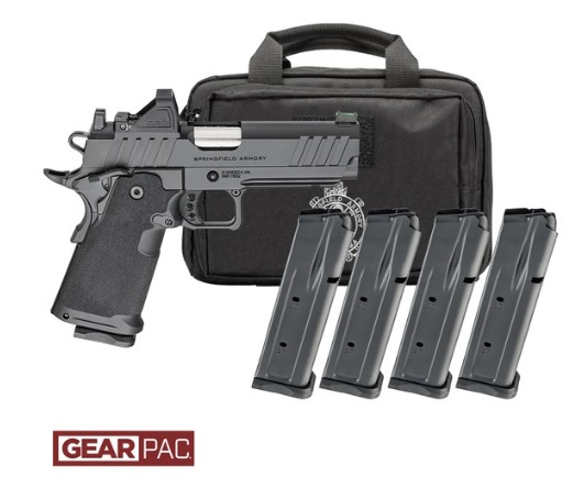 1911 DS Prodigy AOS, 9mm, 4.25" Barrel, OR, Viridian RFX11, Black, Gear Pac, (4) 10-rd