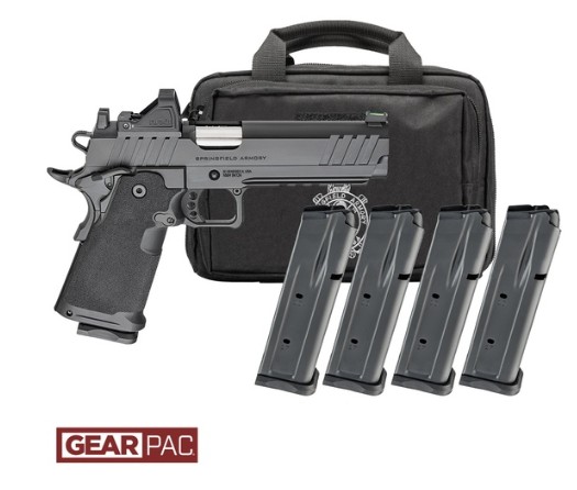 1911 DS Prodigy AOS, 9mm, 5" Barrel, OR, Viridian RFX11, Black, Gear Pac, (3)17 & (1)20-rd