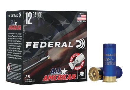 All American, 12 Gauge, 2 3/4", 1 1/8 oz, #8 Shot, 25/Box