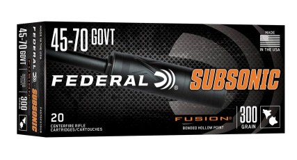 Subsonic, .45-70 Government, 300 Grain, Fusion Soft Point, 20/Box