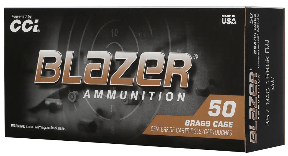 Blazer Brass, .357 Magnum, 158 Grain, FMJ, 50/Box