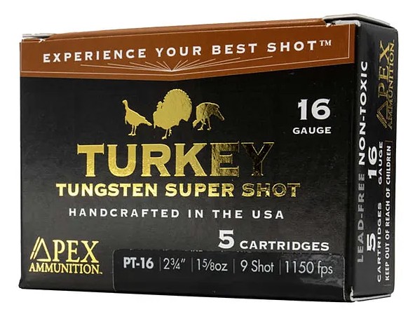Turkey, 16 Gauge, 2-3/4", 1 5/8 oz, #9 Shot, TSS, 5/Box