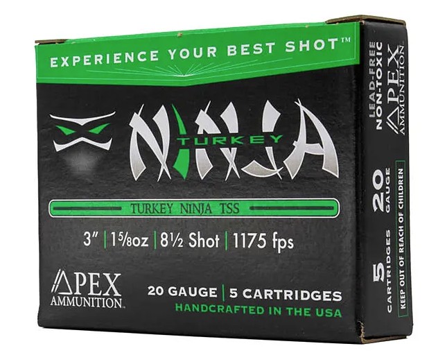 Turkey Ninja, 20 Gauge, 3", 1 5/8 oz, #8.5 Shot, TSS, 5/Box