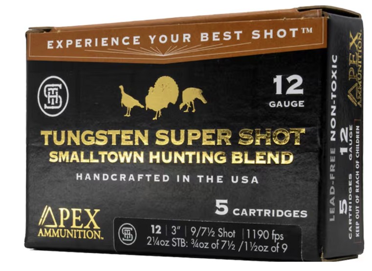 Turkey, 12 Gauge, 2 1/4 oz, #7.5/#9 Shot, TSS Small Town Hunting Blend, 5/Box