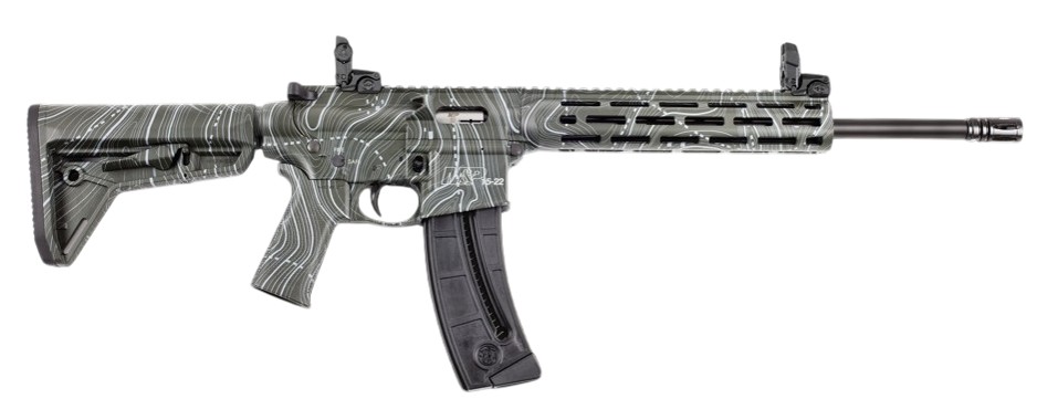M&P15-22 Sport, .22 LR, 16.5" TB, OR, MBUS, Magpul MOE SL Stock/Grip, ODG/Topographic, 25-rd