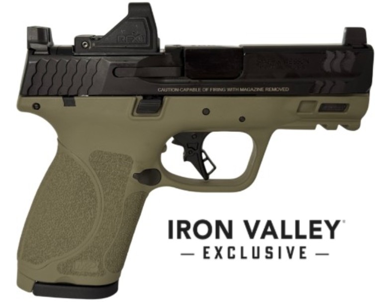 M&P9 M2.0 Compact Bundle, 3.6" Barrel, NTS, Viridian RFX11, SS Bag, ODG, (5)15rd, IVS Exclusive