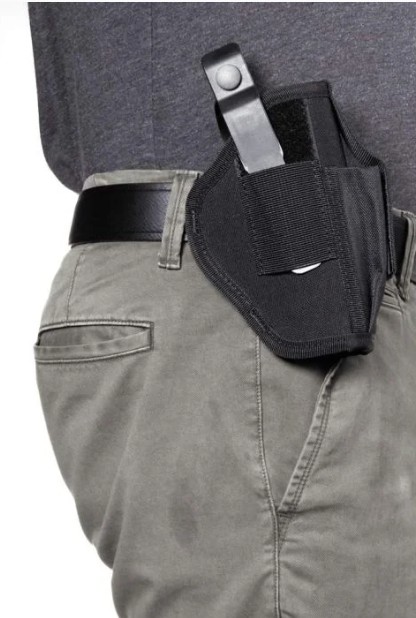 Ambidextrous Belt Holster, Size 05, Lrg Frame, Fits G17/22/31/Sig P220/226, Fits Up To 1.5" Belt, Black