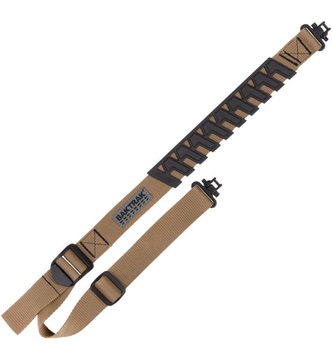Trak Traction Web Rifle Sling w/Swivels, 36", BakTrak, Tan, Black