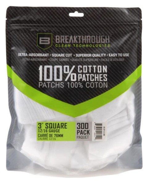 Cotton Patches, 3" Pre-cut Squares, 12 Gauge, 16 Gauge, 300 Pack