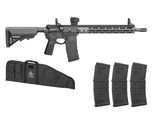 Saint Victor, 5.56x45mm, 14" Threaded Barrel, M-LOK, Viridian Venta GDot, Black, Gear Pac, (4 ) 30-rd