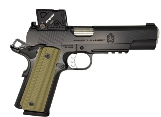 1911 Operator AOS, .45 ACP, 5" Barrel, w/Aimpoint COA, Black, VZ G10 Grips, (2) 8-rd