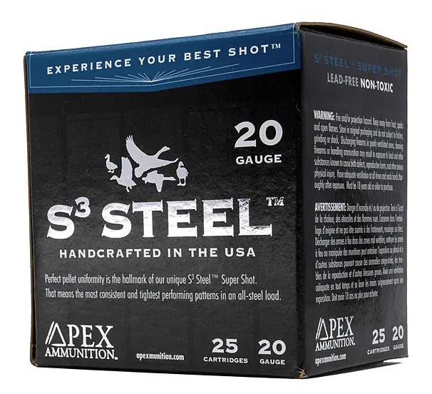 Waterfowl S3 Steel, 20 Gauge, 3", 1 oz, #4 Shot, 25/Box