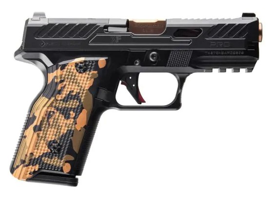 XF Pro, 9mm, 4" Fluted, OR, Black, Bronze Camo, (2) 10-rd Glk Mag
