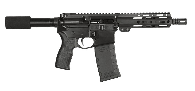 BAR15 Pistol, 5.56 NATO, 7.5" TB, M-LOK, A2 FH, Black, 30-rd