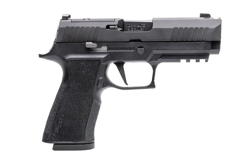 P320 XTen Carry Comp, 10mm, 3.8" Barrel, OR, Comp, Black, (2) 15-rd