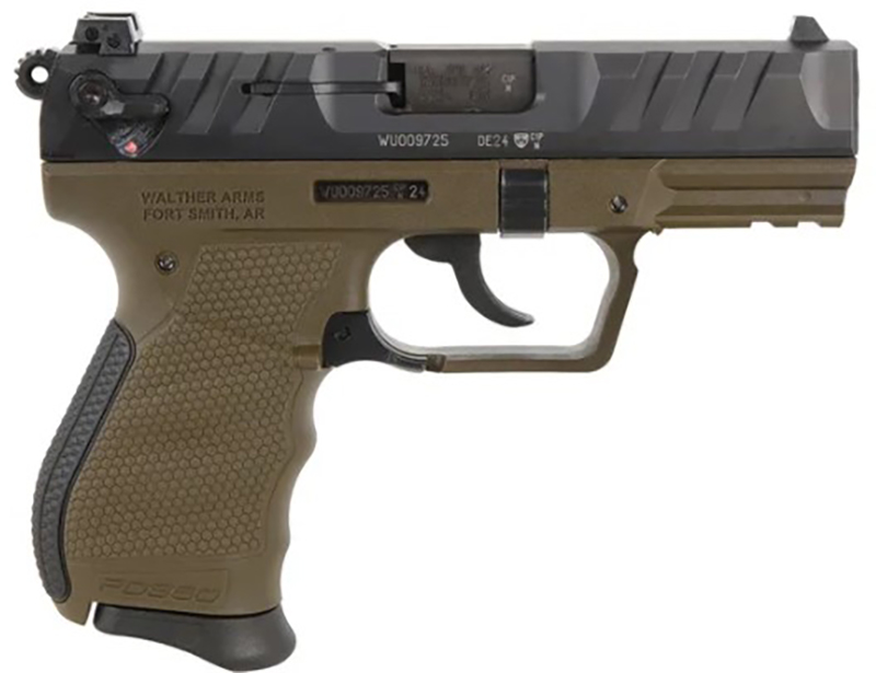 PD380, .380ACP, 3.7" Barrel, DA/SA, Paddle Mag Release, Military Green, (2) 9-rd