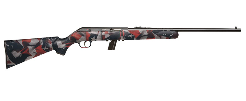 64F, .22LR, 21" Barrel, Open Sights, Black, Flag Synthetic, 10-rd