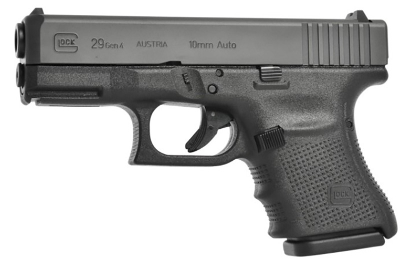 Glock 29 Gen 4, 10mm, 3.78" Barrel, Black 10-rd