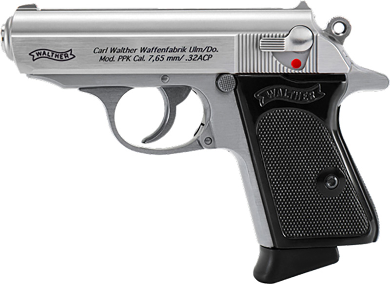 PPK/S, .32 ACP, 3.3" Barrel, Fixed Sights, Stainless, 7-rd