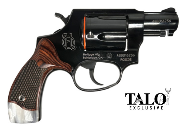 Roscoe .38 Special, 2" Barrel, Blued/White Pearl, Wood Grips, 5-rd, TALO Exclusive