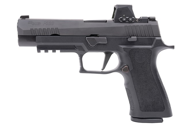 P320 X-Full Size Romeo-X, 9mm, 4.7" Barrel, OR, Black, (2) 17-rd