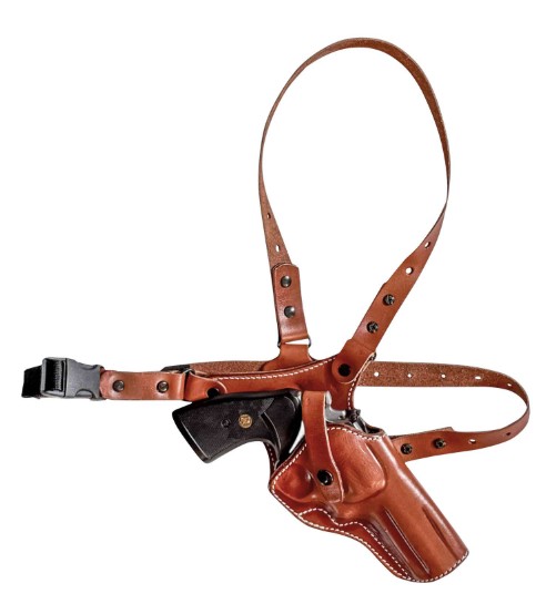 PFC S&W K&L Frame Holster, Fits S&W Model 10, S&W 686 4" Ruger GP100 4.2" Ruger GP100 3"  RH, Classic Brown