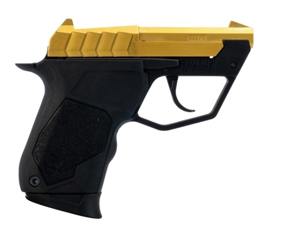 22 TUC, .22LR, 2.5", FS, Gold, Black, 9-rd