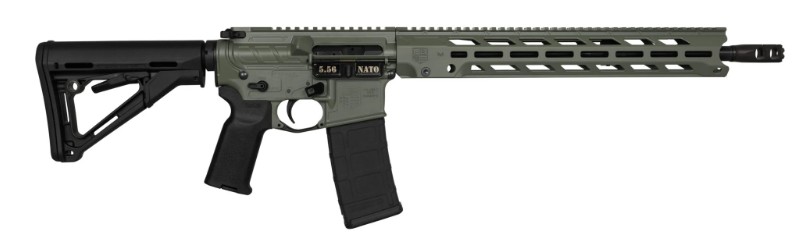 DB15 Obsidian, 5.56 NATO, 16" Threaded Barrel, 15" M-LOK, Magpul Gen M3 PMAG, Jungle Green, Black, 30-rd